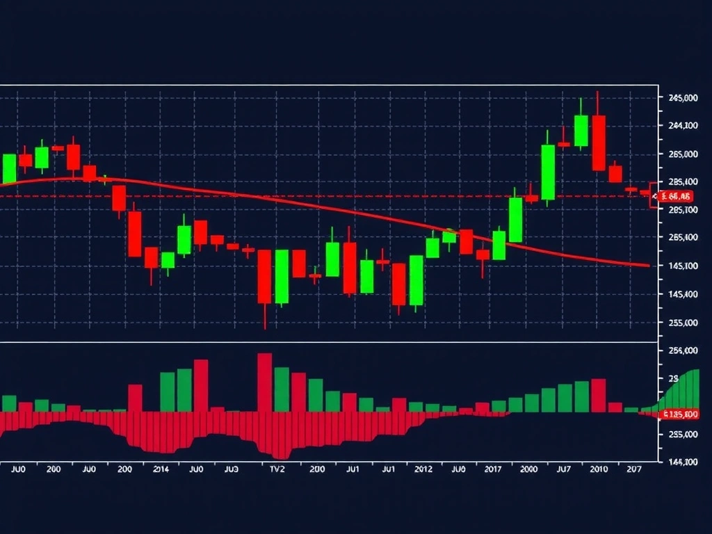 Advanced charting interface with volume indicators and price action analysis