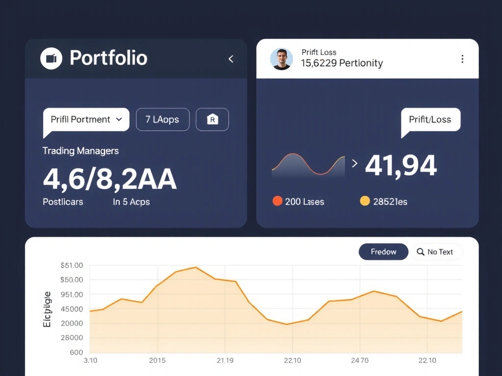 Portfolio management interface showing positions and performance metrics